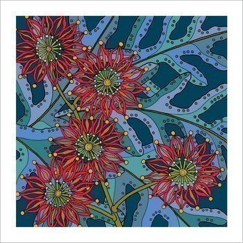 Fire Wheel Native Plant Greeting Card