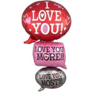 Giant Foil Multi Balloon - I Love you